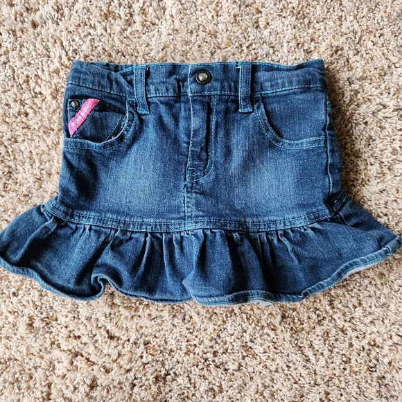 Hello Kitty Denim Ruffle Skirt - Picture 2 of 8